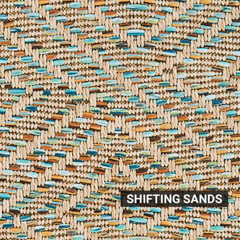 Shifting Sands Tobago Greek key pattern Area rug