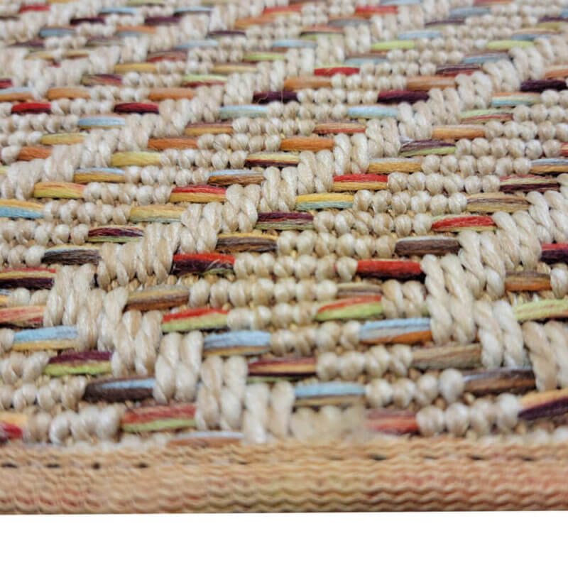 Tobago Greek Key pattern Indoor-Outdoor Area Rug Collection - Binding