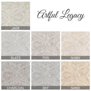 Artful Legacy indoor area rug collection - 7 Colors available