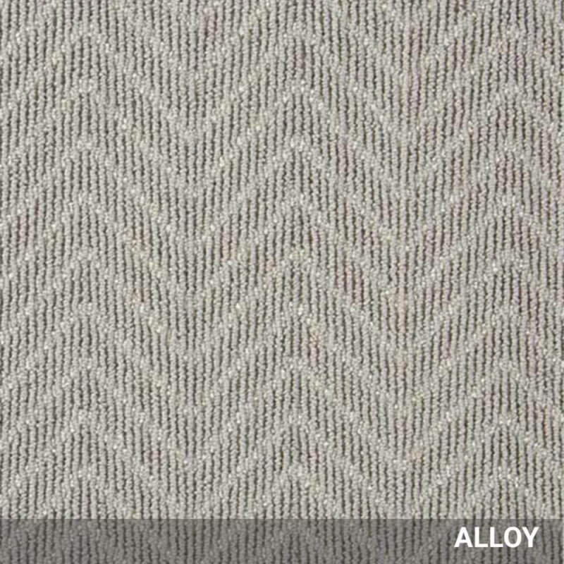 Alloy Chevron Wool Area Rug