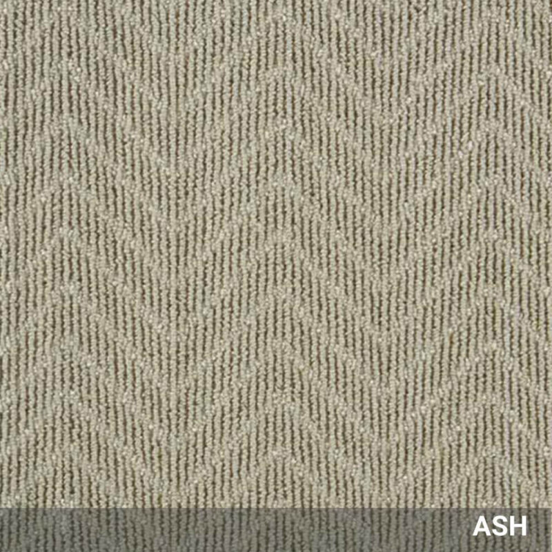 Ash Chevron Wool Area Rug