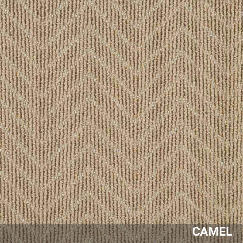 Camel Chevron Wool Area Rug