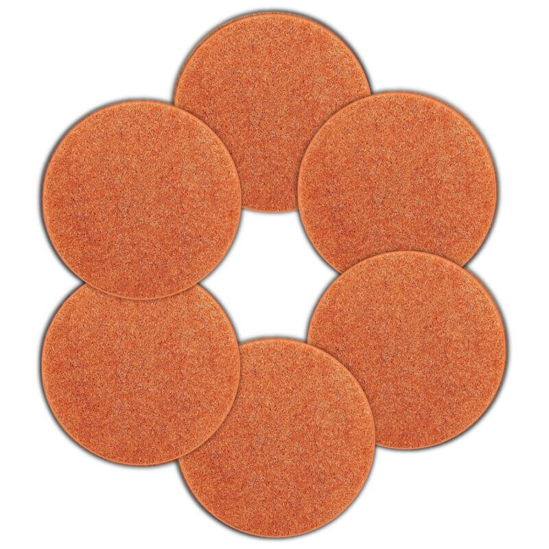 Children's Crazy Carpet Circle Seats | Set of 6 Twisted Orange 18" Round Rugs & Cushions