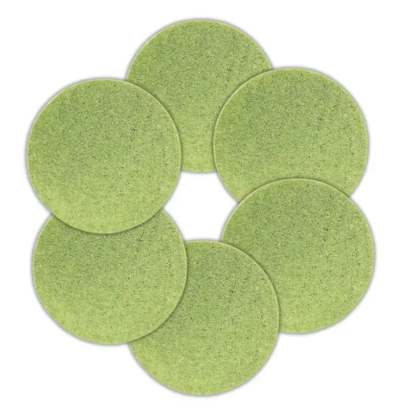 Children's Crazy Carpet Circle Seats Gremlin Green Set 6 | 18” Round Rug, Soft Warm Floor Mat / Cushions